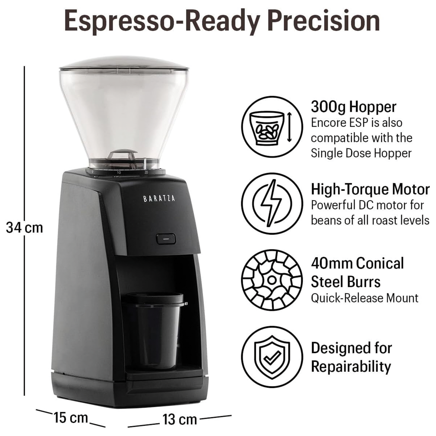 Baratza Encore ESP Grinder – Black