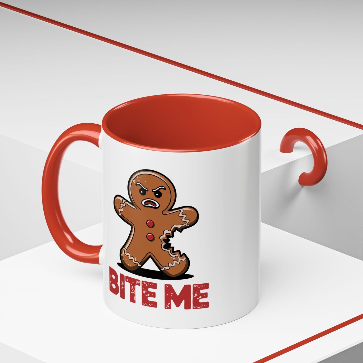 Bite Me Gingerbread Man Christmas Mug – 11oz