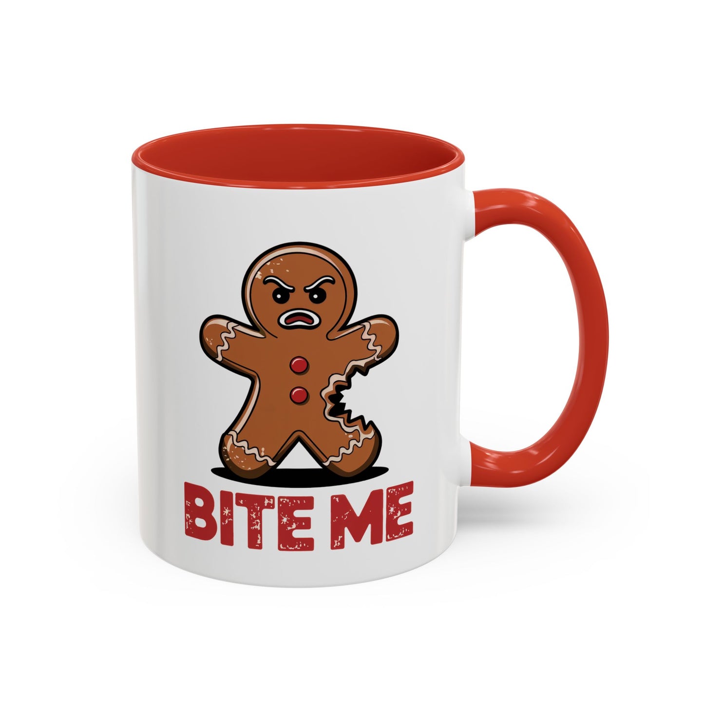 Bite Me Gingerbread Man Christmas Mug – 11oz