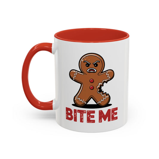 Bite Me Gingerbread Man Christmas Mug – 11oz