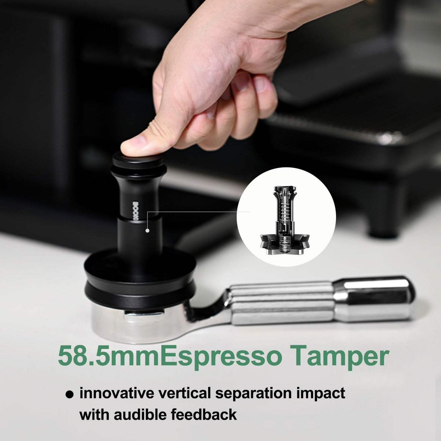 Bookoo 3-in-1 Espresso Tamper Set – 58.5mm