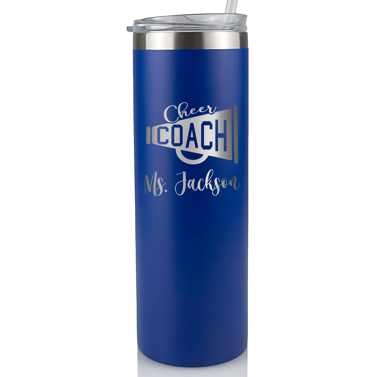 Personalized Laser Engraved Cheer Tumbler | 20oz | Cheer, Coach, Mom, or Dad Design