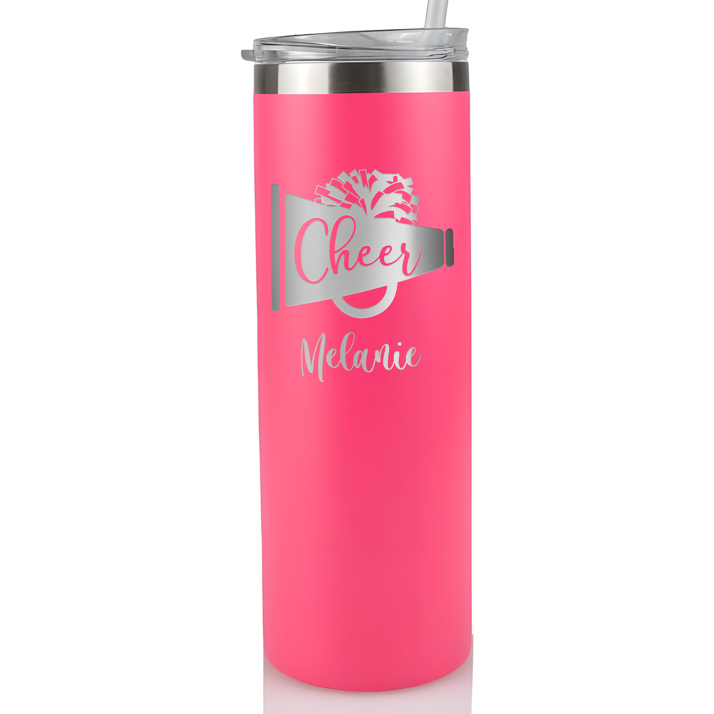 Personalized Laser Engraved Cheer Tumbler | 20oz | Cheer, Coach, Mom, or Dad Design