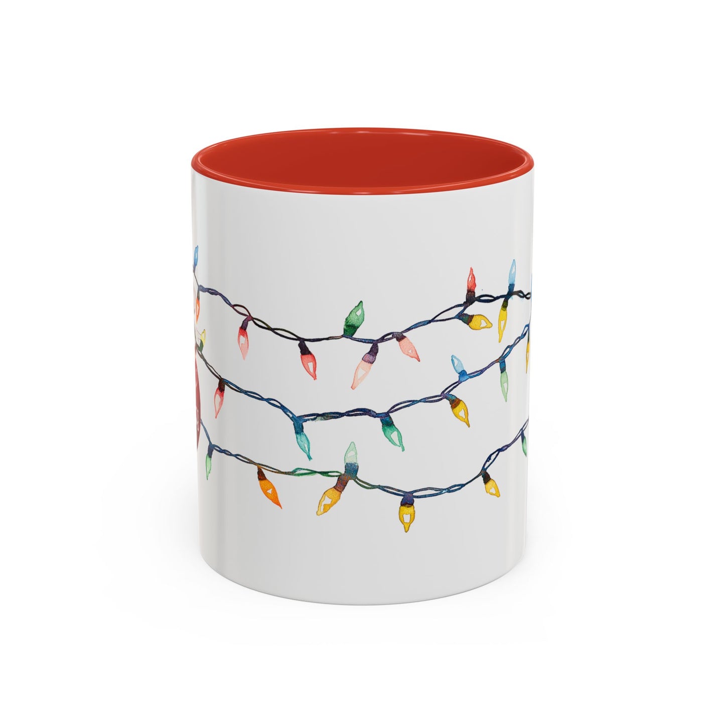 Festive Christmas Lights Mug – Colorful Holiday Coffee Cup (11oz)