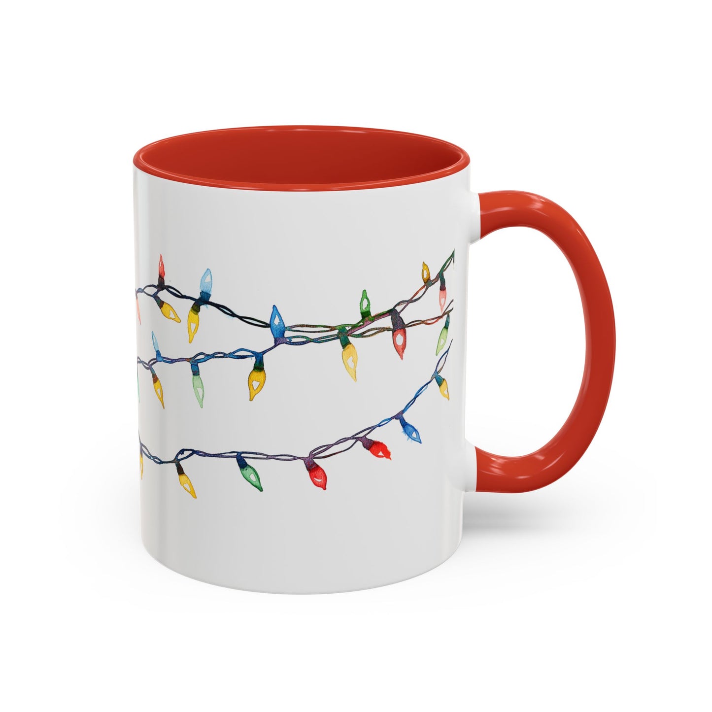 Festive Christmas Lights Mug – Colorful Holiday Coffee Cup (11oz)