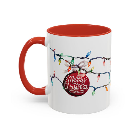 Festive Christmas Lights Mug – Colorful Holiday Coffee Cup (11oz)