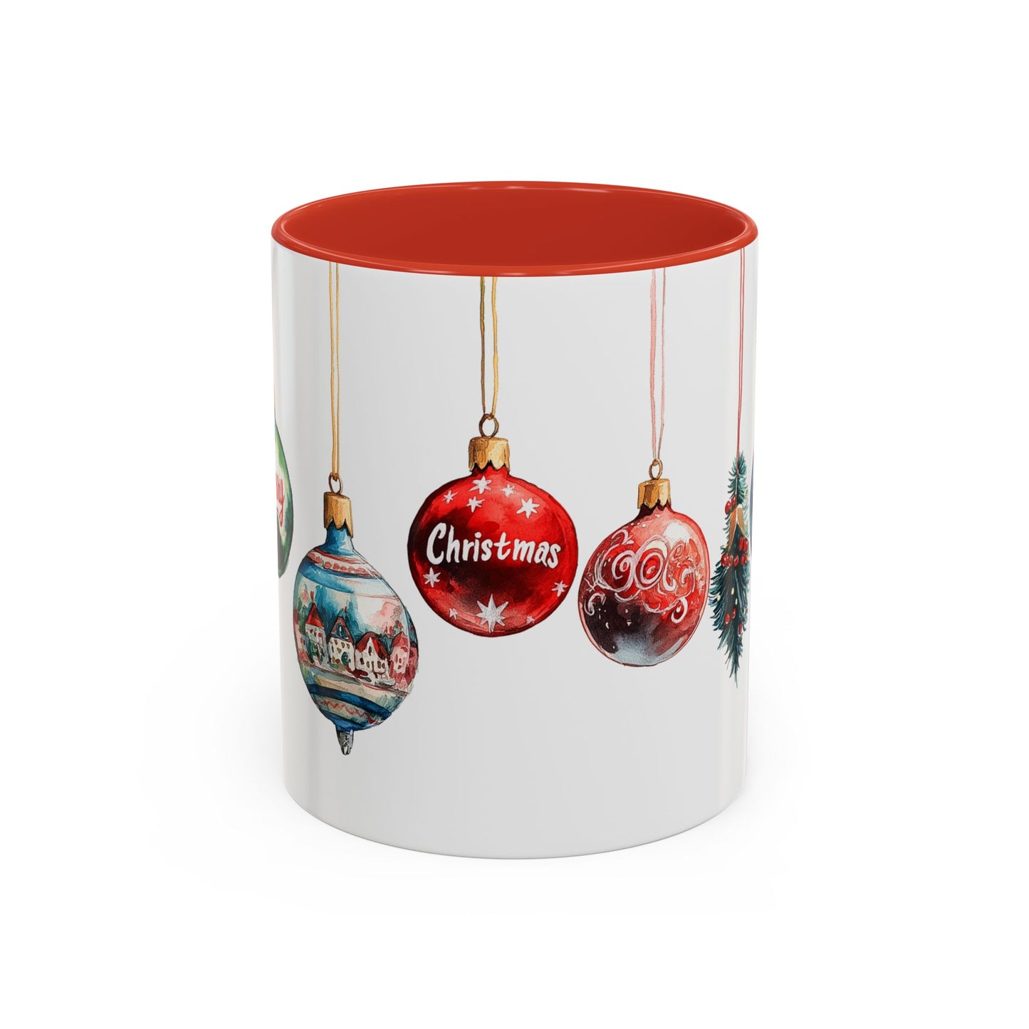 Hanging Christmas Ornaments Mug – Festive Holiday Coffee Cup (11oz)