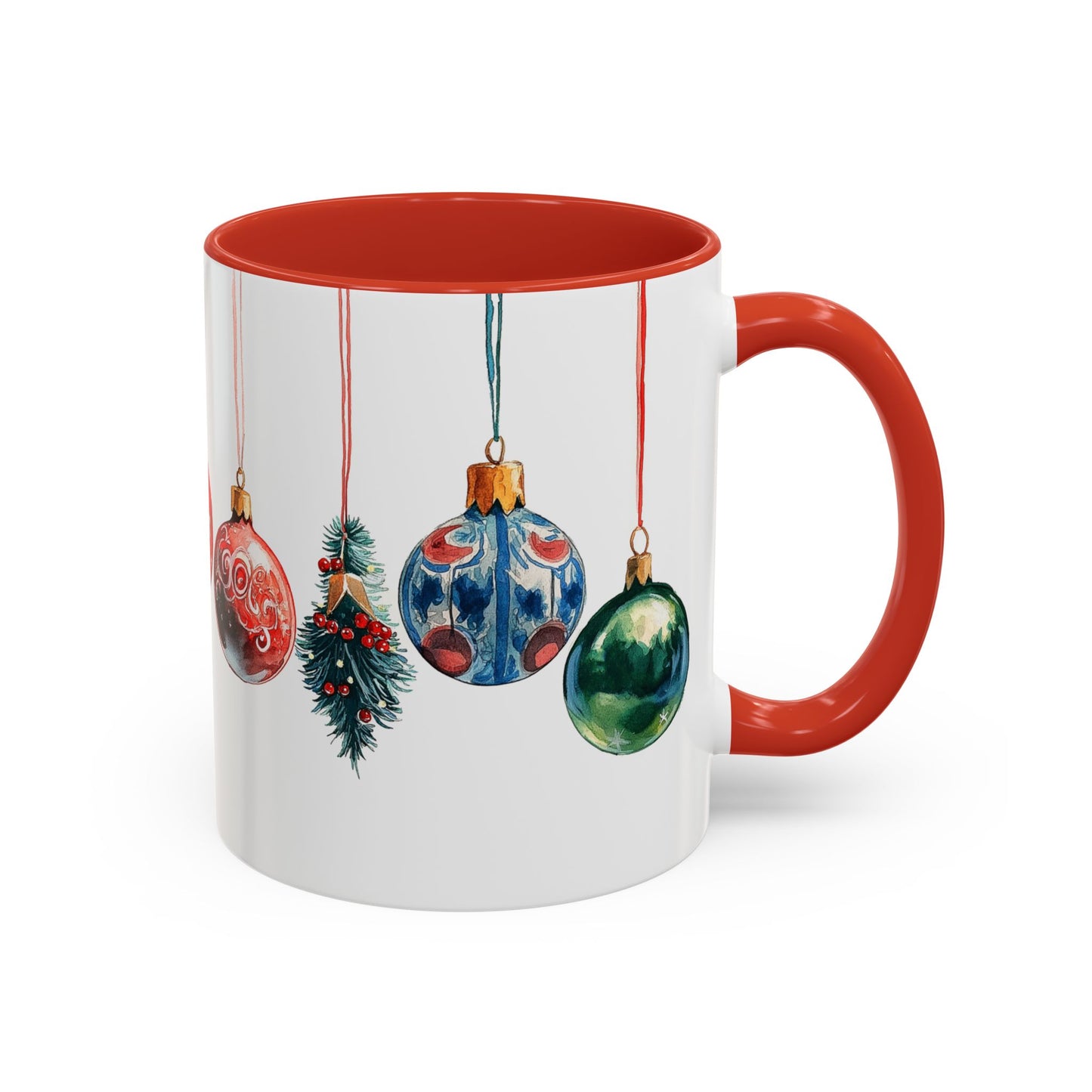 Hanging Christmas Ornaments Mug – Festive Holiday Coffee Cup (11oz)