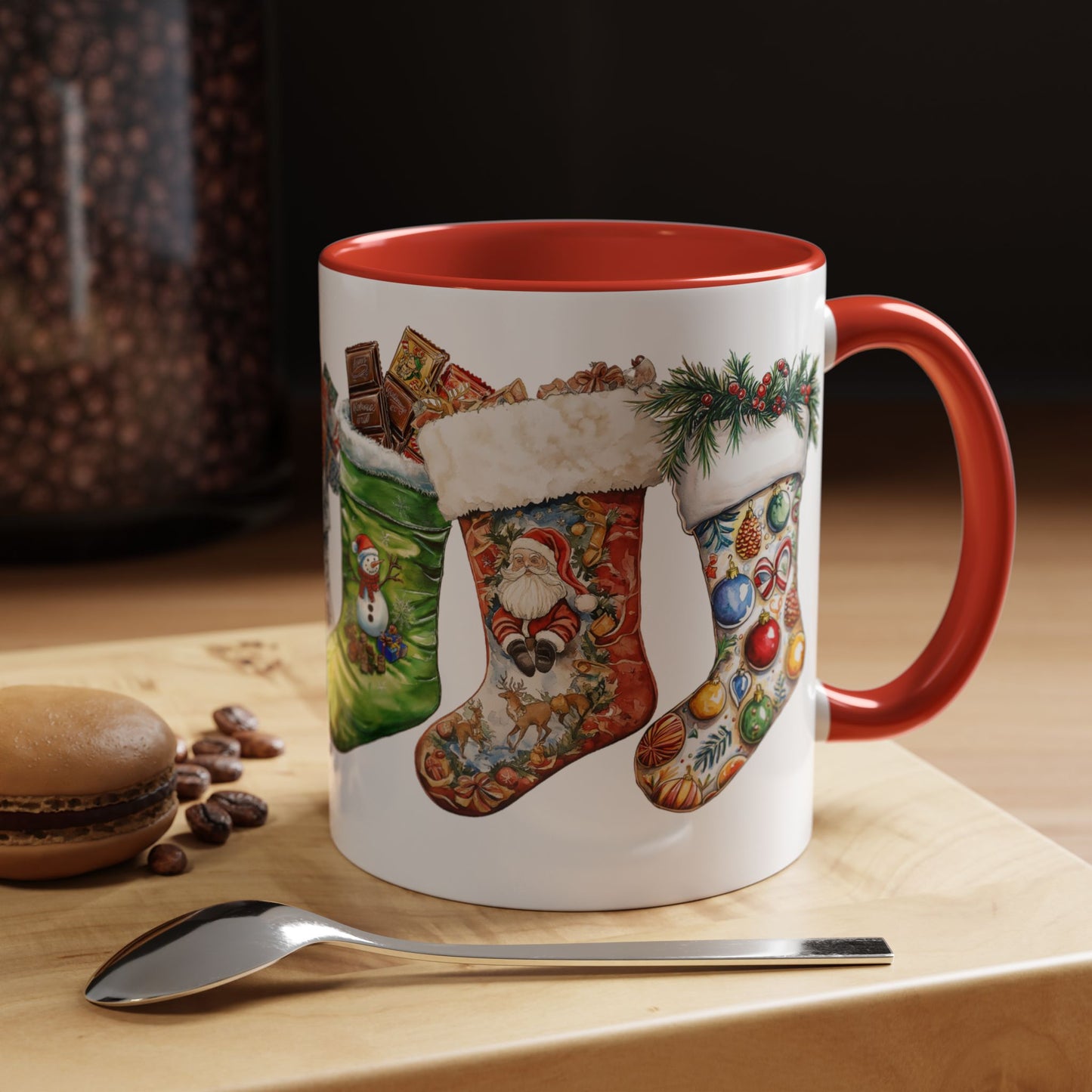 Christmas Stockings Mug – Festive Holiday Coffee Cup (11oz)