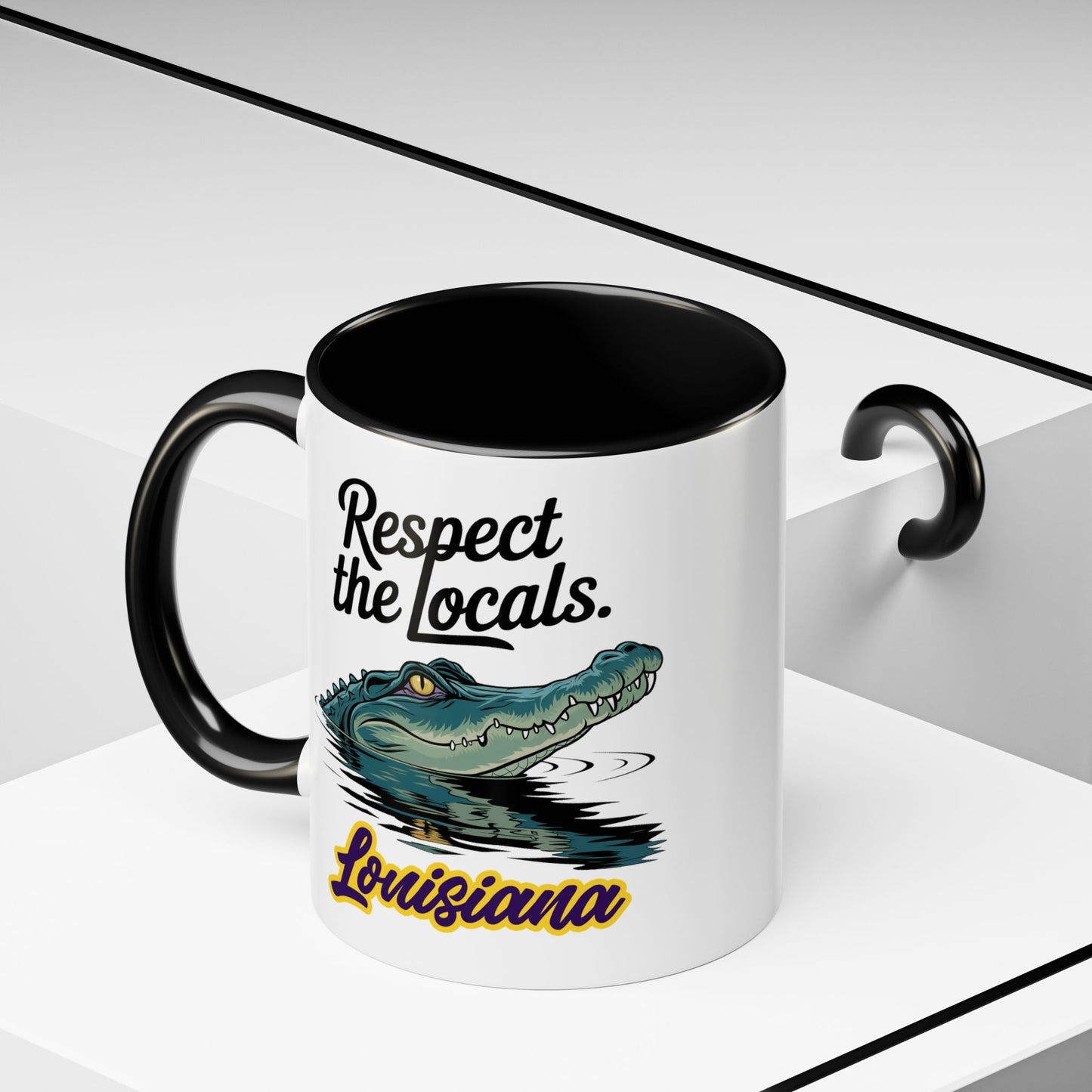 Respect the Locals, 11oz Coffee Mug. Ode to Louisiana.