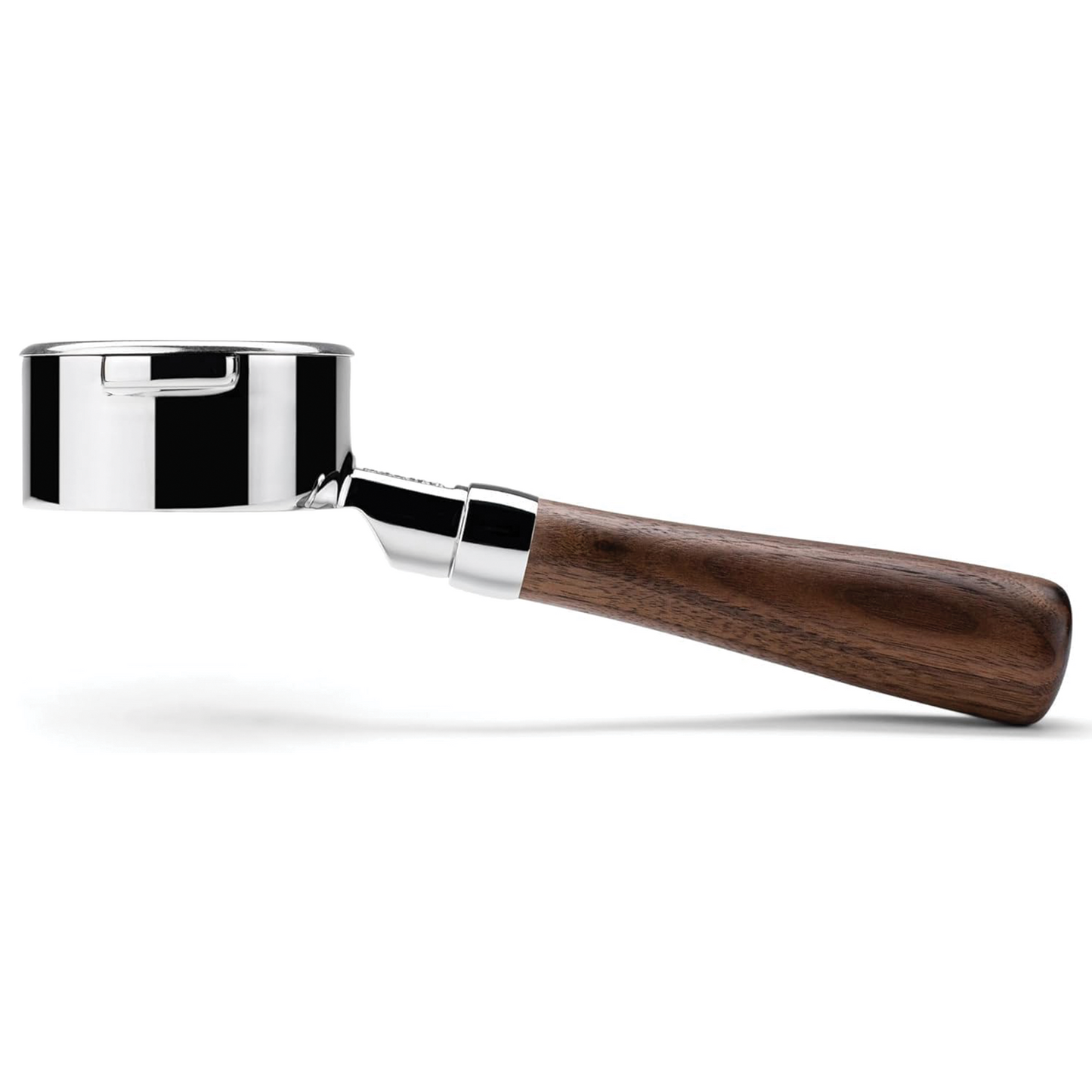 Crema 58mm Bottomless Portafilter | Walnut Handle | Fits E61 Group Heads