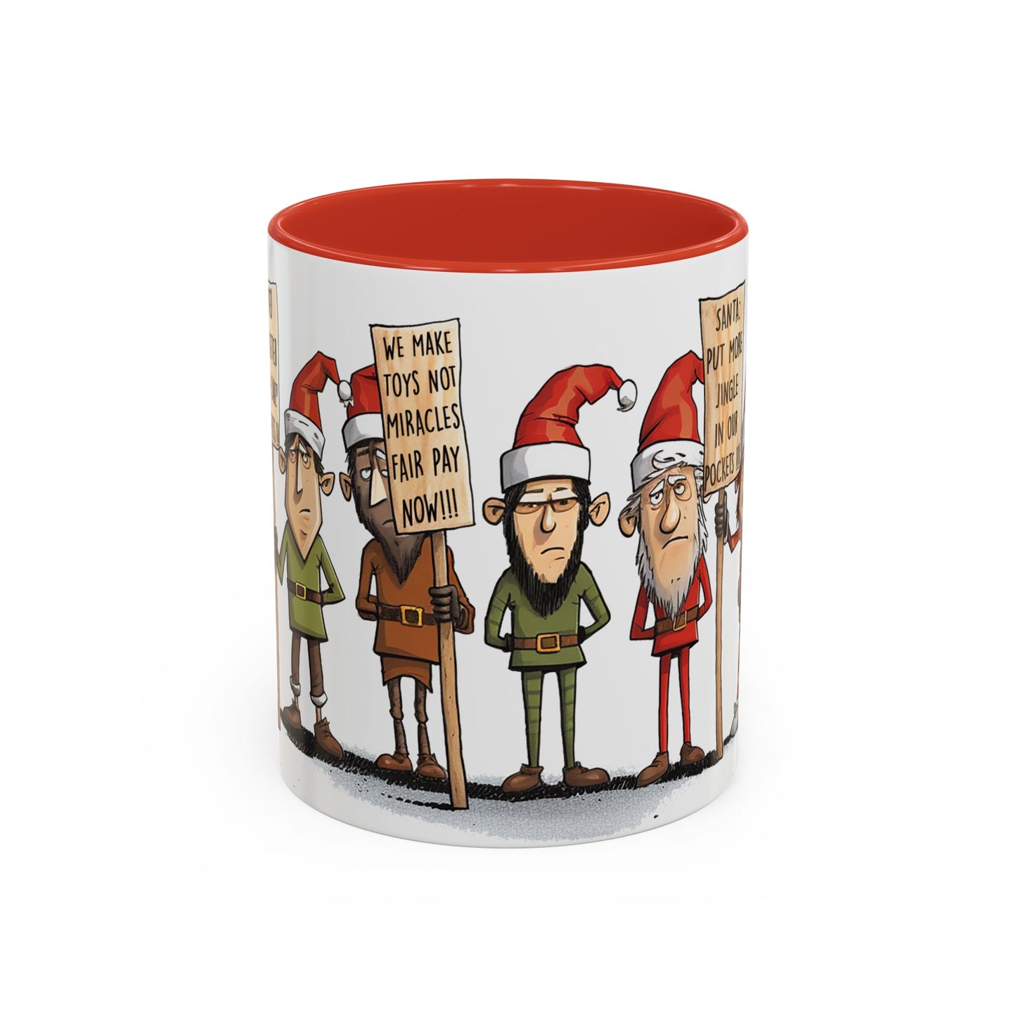 Santa’s Elves on Strike Christmas Mug – Funny & Festive Holiday Gift!