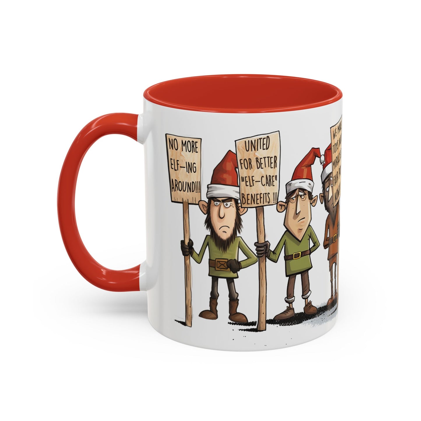 Santa’s Elves on Strike Christmas Mug – Funny & Festive Holiday Gift!