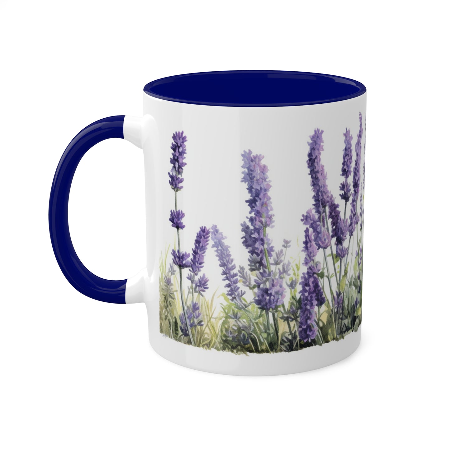 English Lavender, Collectible Series Floral inspired watercolor 11oz coffee mug.