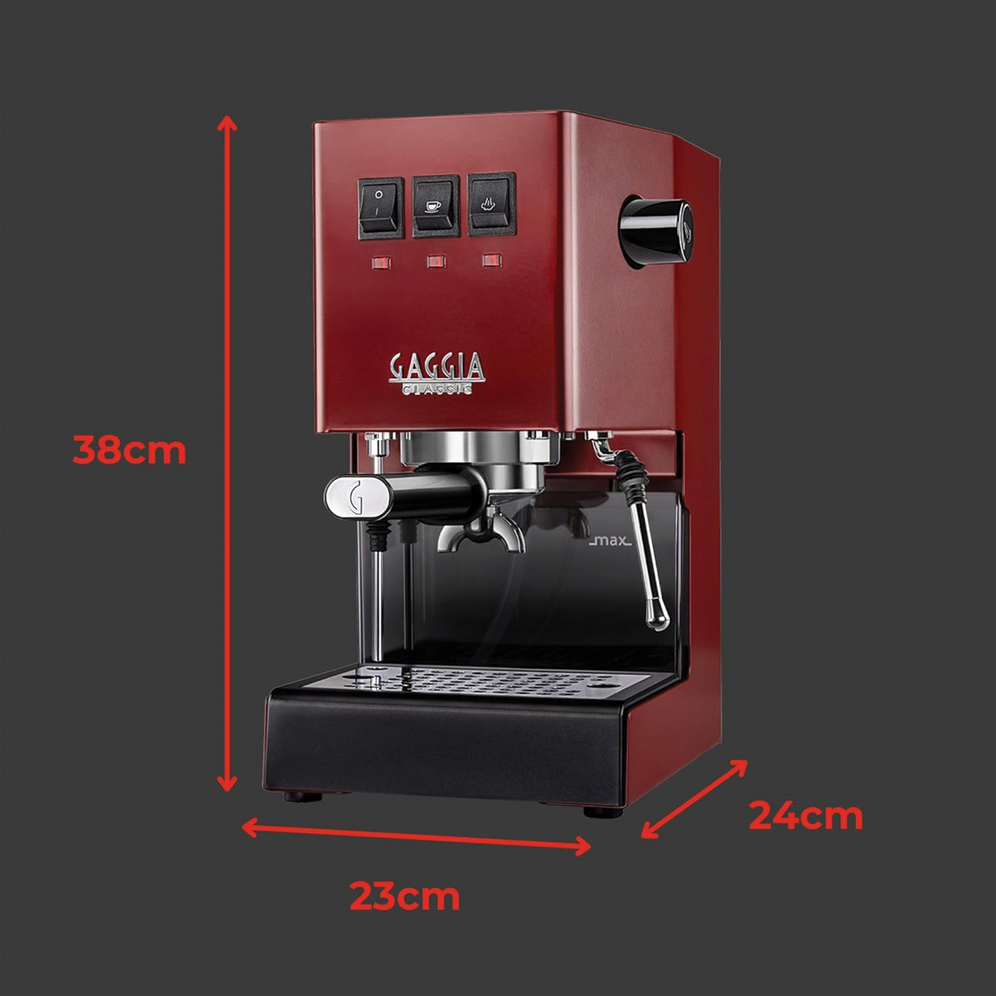 Gaggia Classic Pro Espresso Machine – Cherry Red