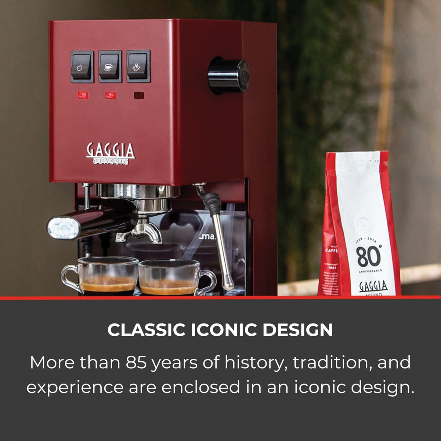 Gaggia Classic Pro Espresso Machine – Cherry Red