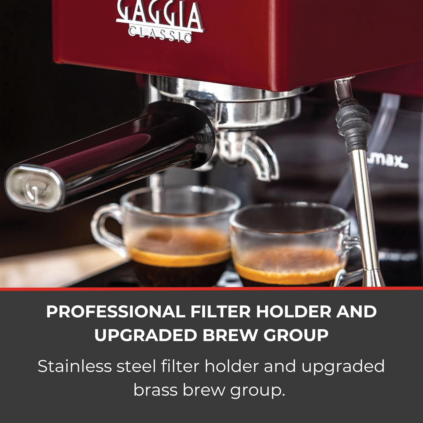 Gaggia Classic Pro Espresso Machine – Cherry Red