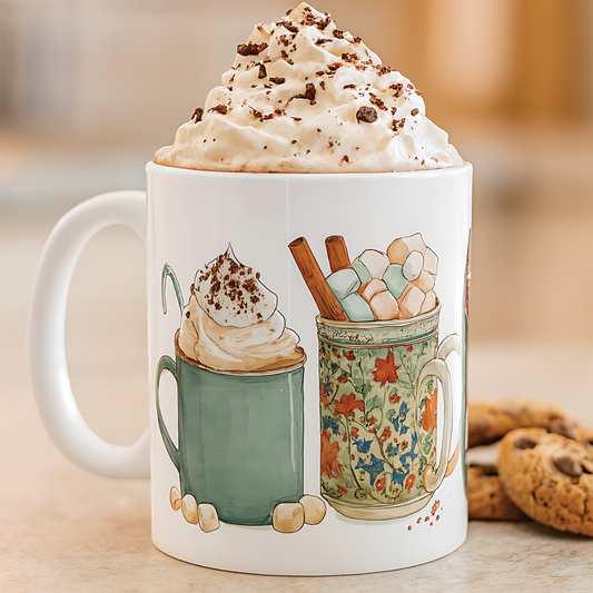 Hot Cocoa Mug | Watercolor Collection Seasonal: Fall