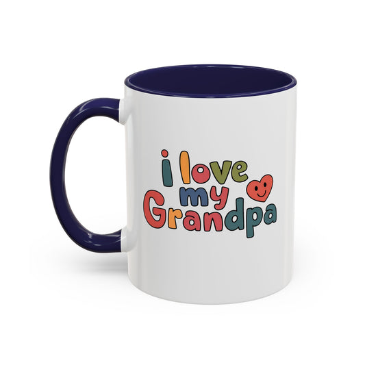 I Love my Grandpa Colorful Mug - Gift for the grandkids