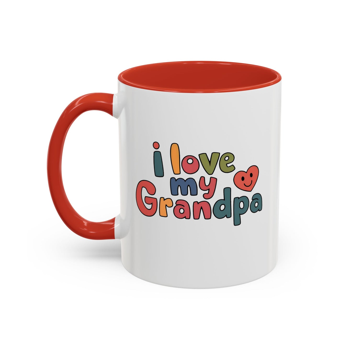 I Love my Grandpa Colorful Mug - Gift for the grandkids