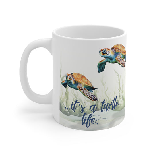 Sea Turtle Serenity Watercolor Sea Turtle Collectible Coffee Mug 11oz