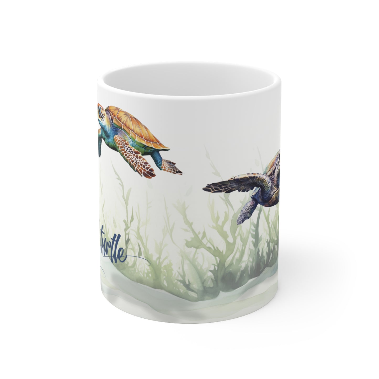 Sea Turtle Serenity Watercolor Sea Turtle Collectible Coffee Mug 11oz