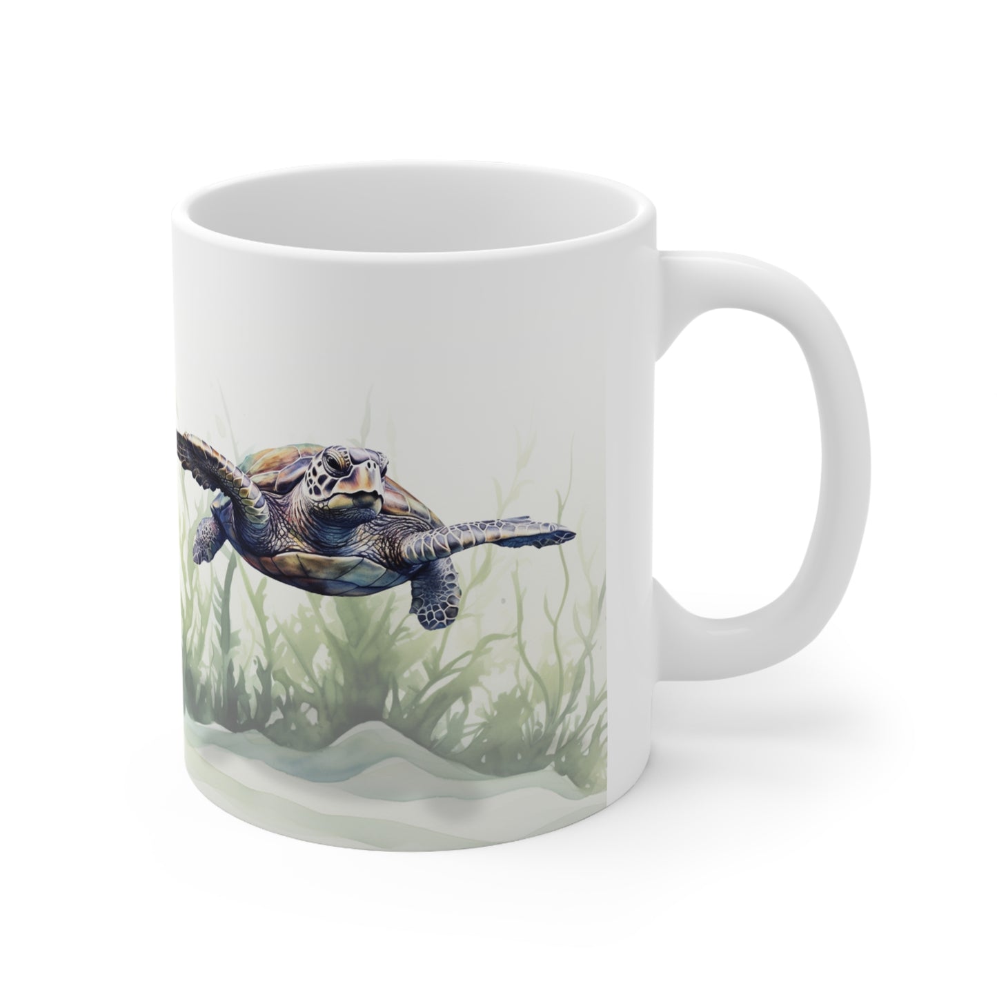 Sea Turtle Serenity Watercolor Sea Turtle Collectible Coffee Mug 11oz