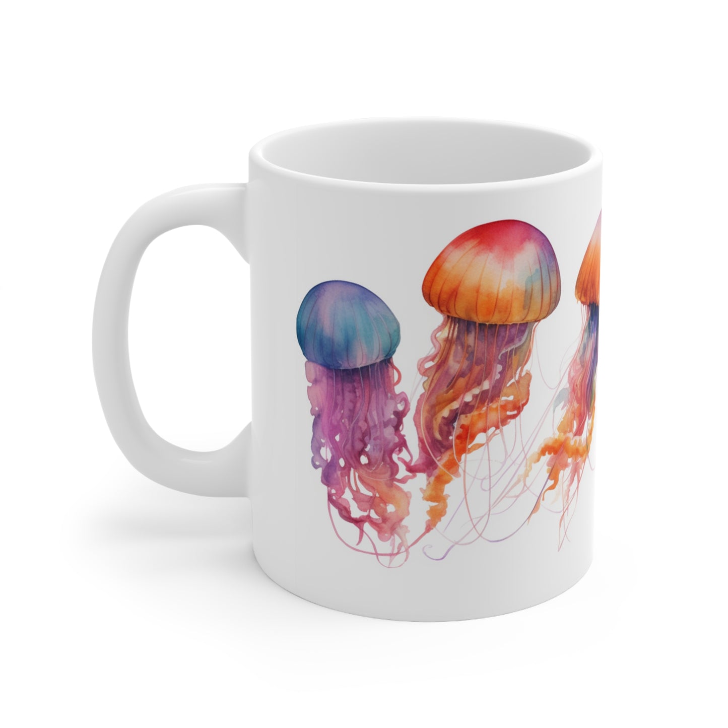 Floating Jellies 11oz  Watercolor Sea Life Series Collectible Mug