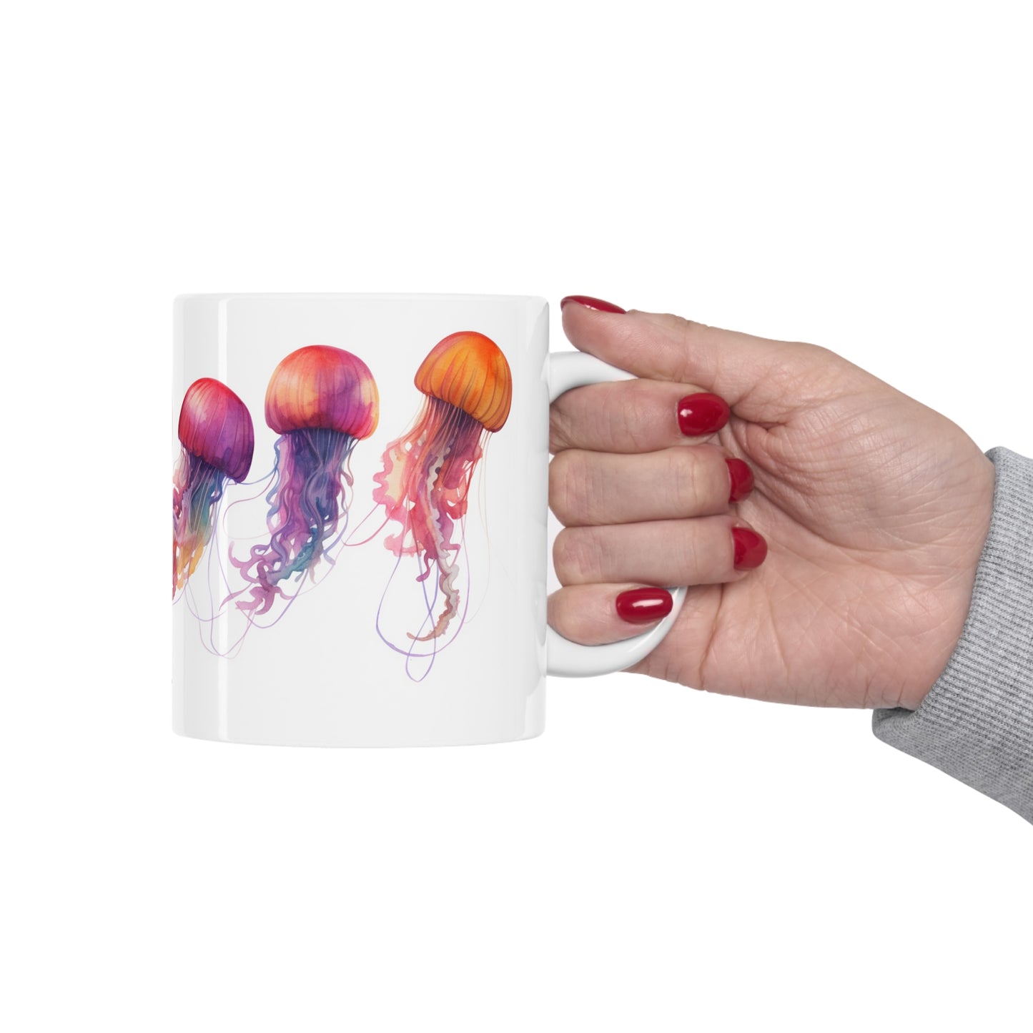 Floating Jellies 11oz  Watercolor Sea Life Series Collectible Mug