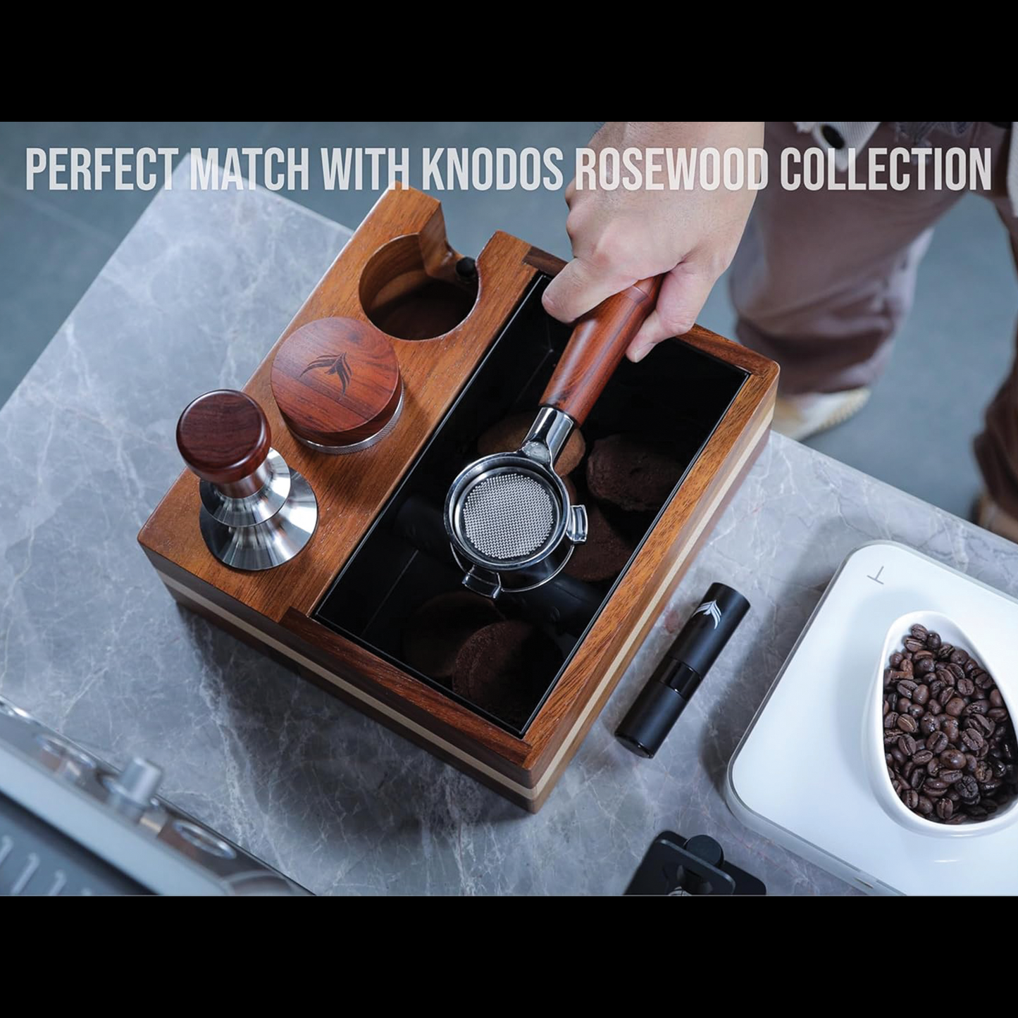 KNODOS 52mm-58.5mm Rosewood Tamper