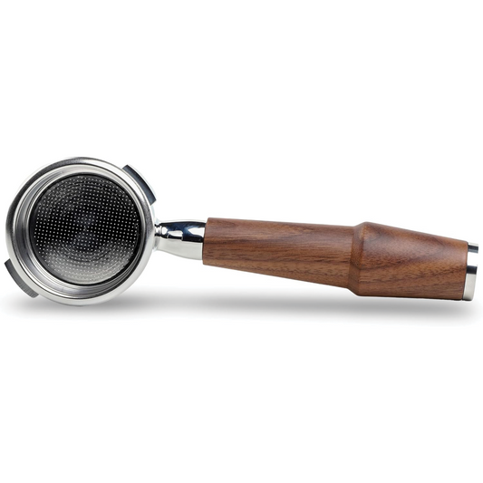 Knodos 58mm Bottomless Portafilter for Gaggia | Rosewood Handle | Includes 18–21g Basket
