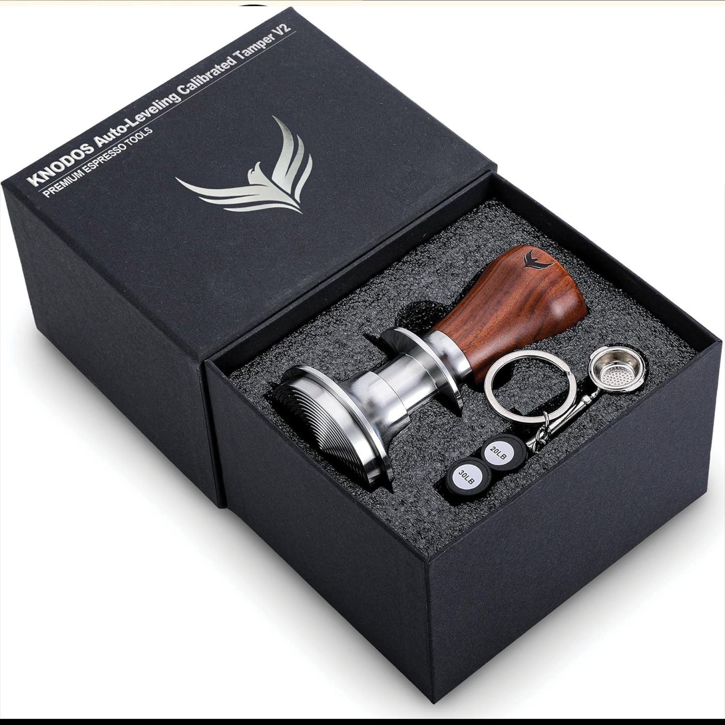 KNODOS 52mm-58.5mm Rosewood Tamper