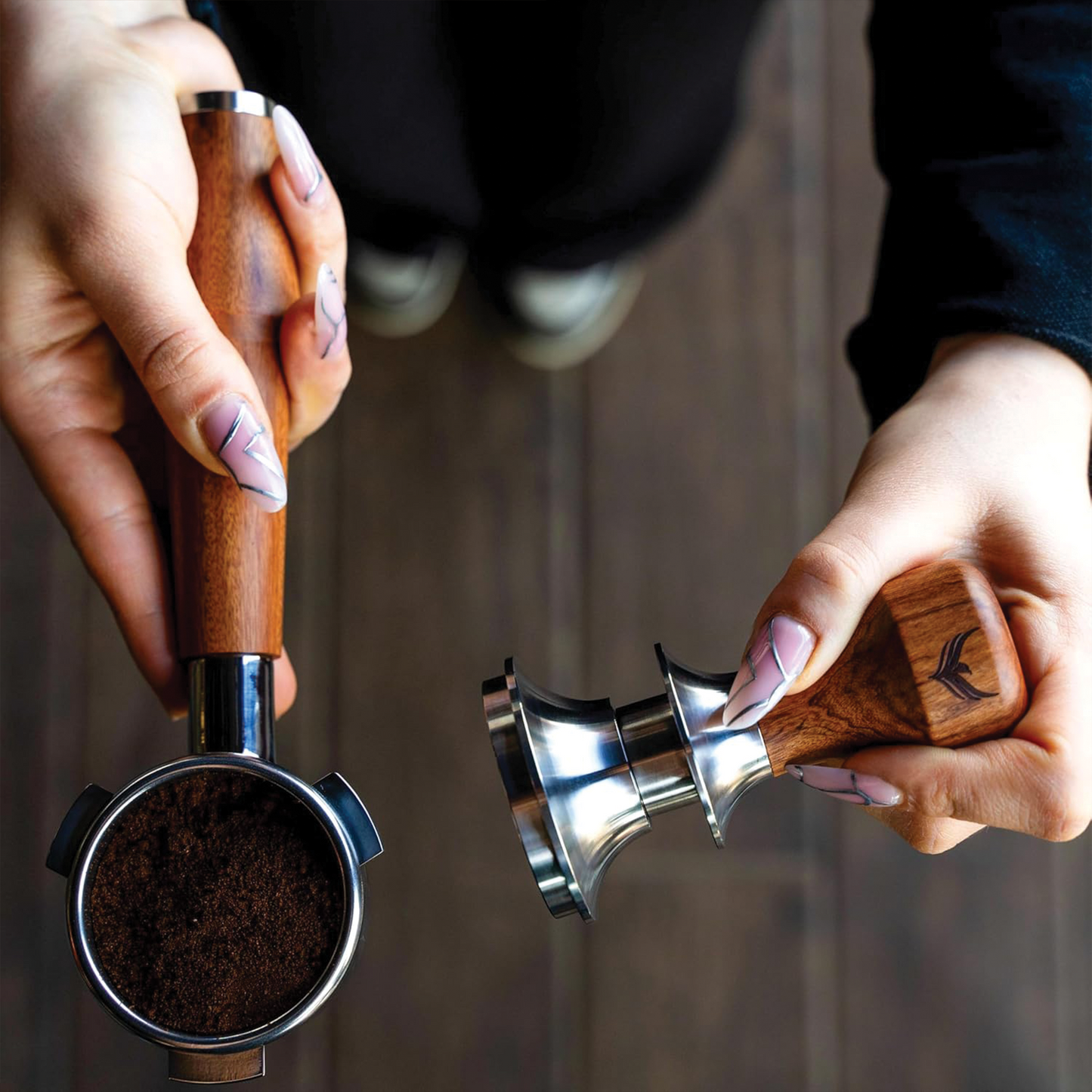 KNODOS 52mm-58.5mm Rosewood Tamper