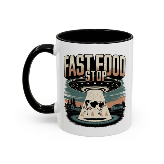 Fast Food Stop UFO Mug – 11oz of Cosmic Humor