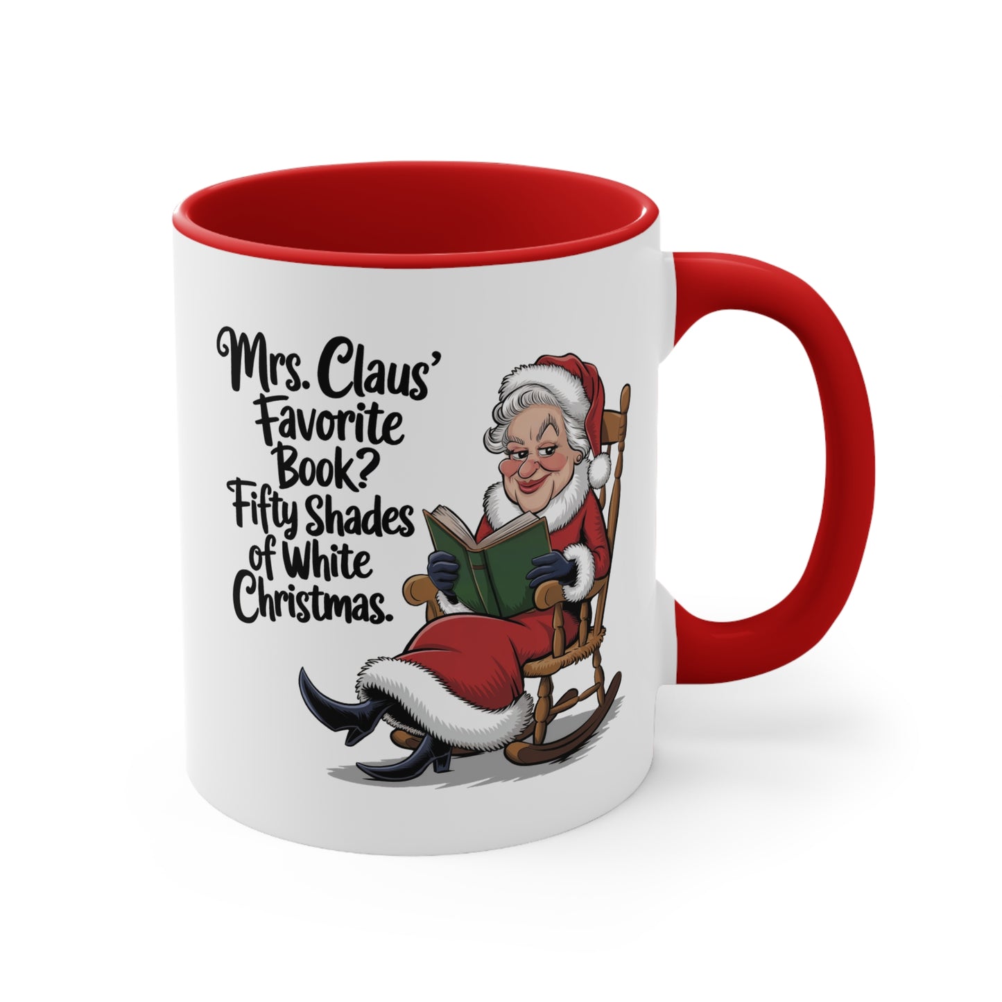 Mrs. Claus’ Favorite Book? 50 Shades of White Christmas – Funny Holiday Mug!