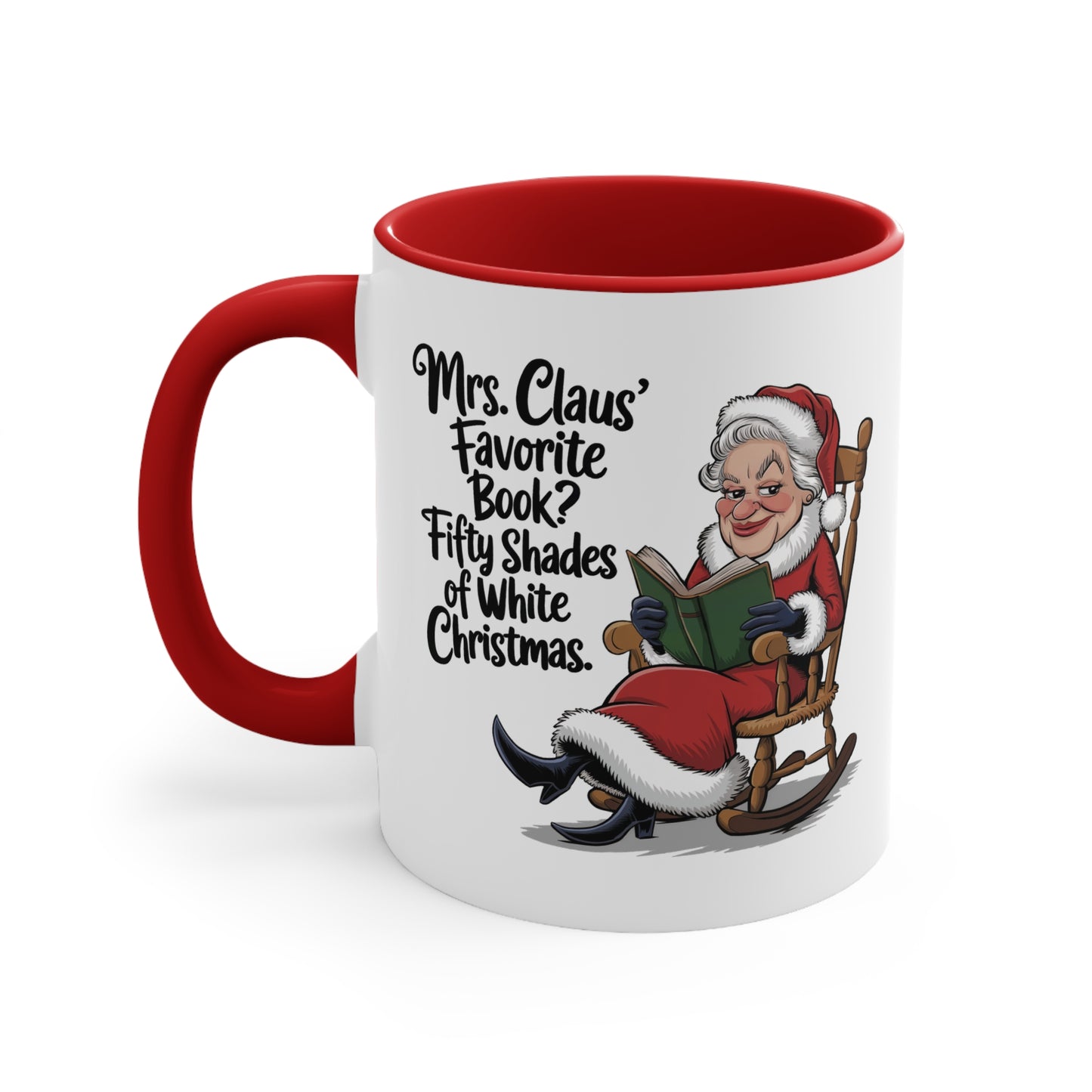 Mrs. Claus’ Favorite Book? 50 Shades of White Christmas – Funny Holiday Mug!