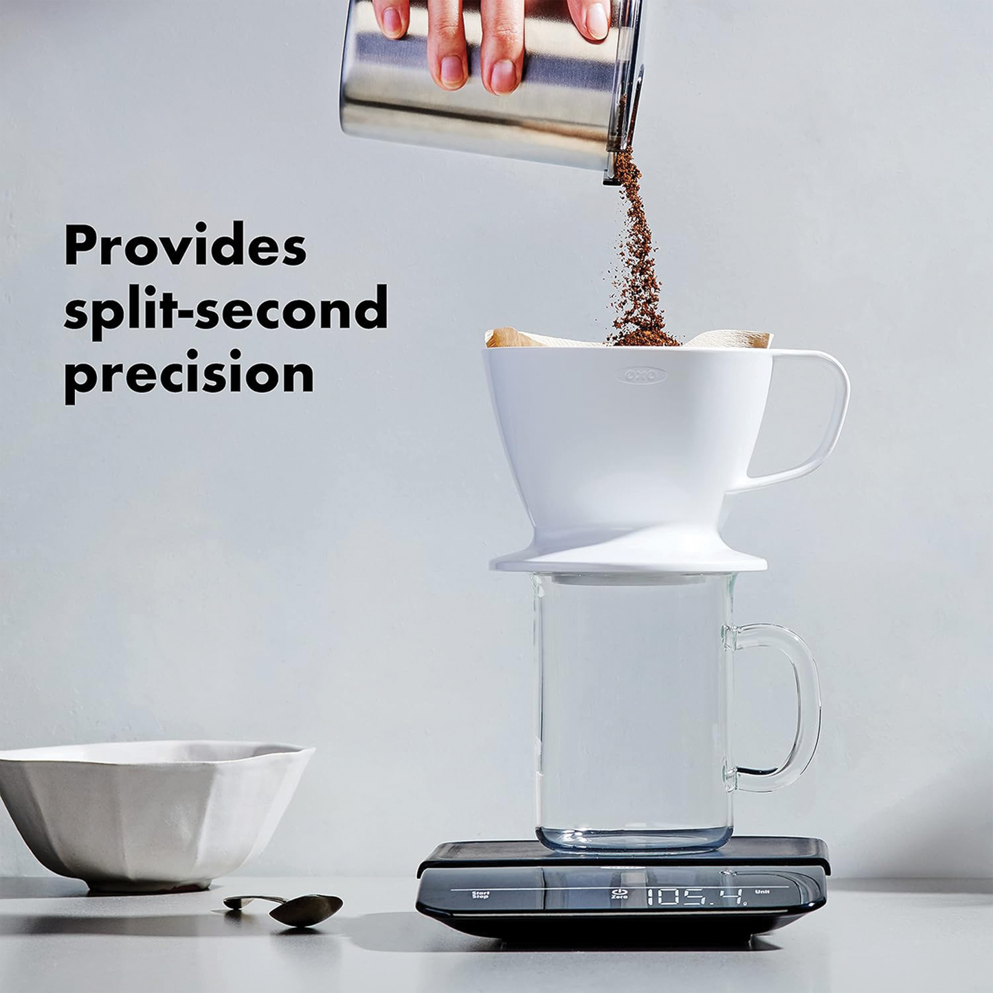 OXO Brew Precision Coffee Scale with Timer – 6 lb Capacity | Black