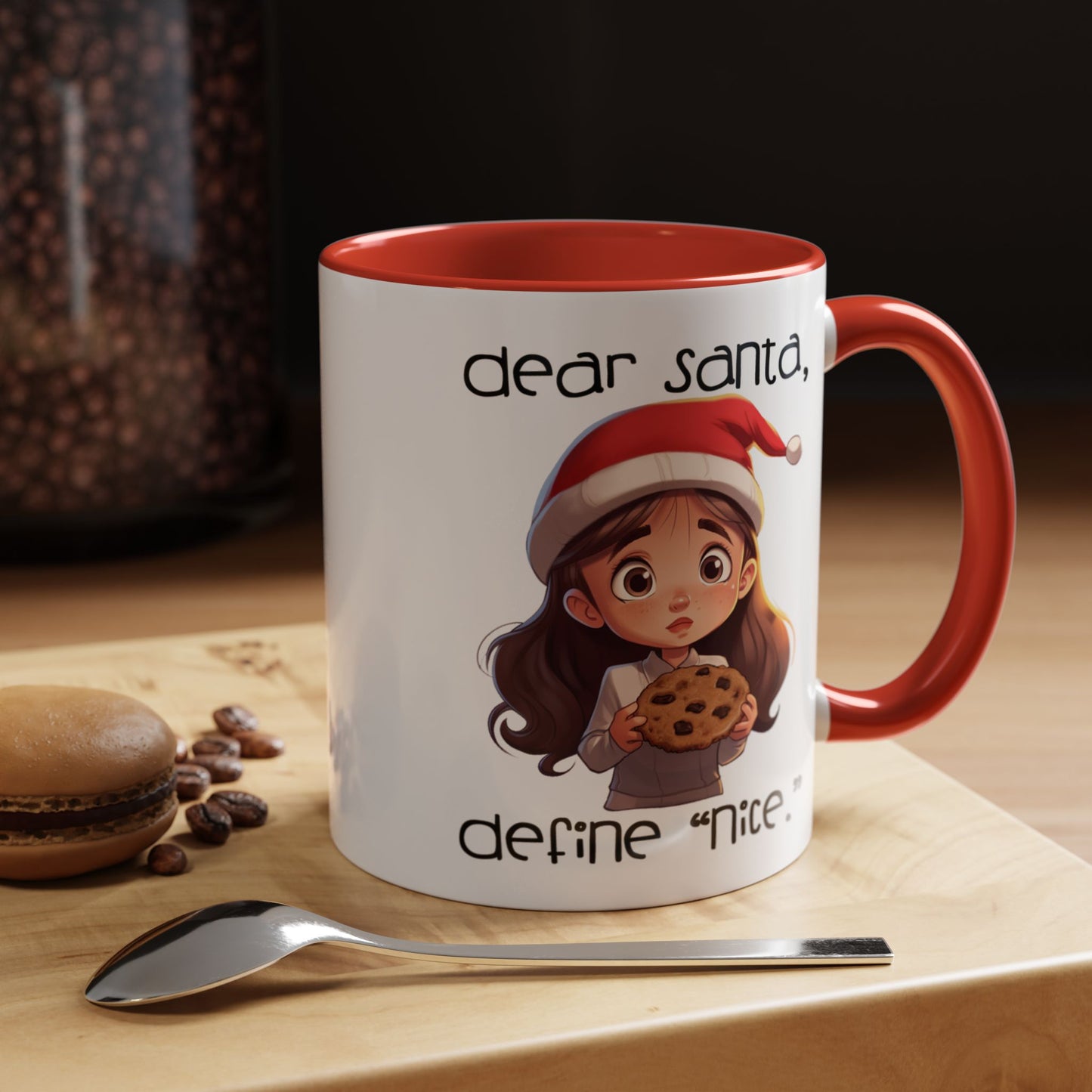 Dear Santa, Define Nice, Humorous Christmas Mug 11(oz)