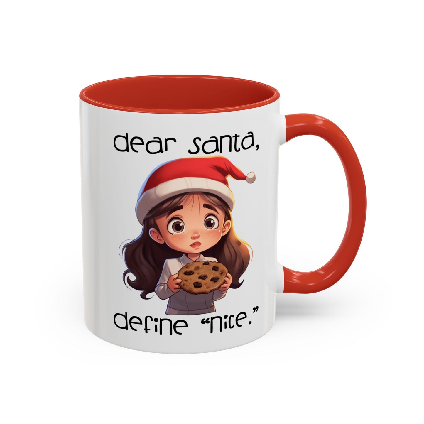 Dear Santa, Define Nice, Humorous Christmas Mug 11(oz)