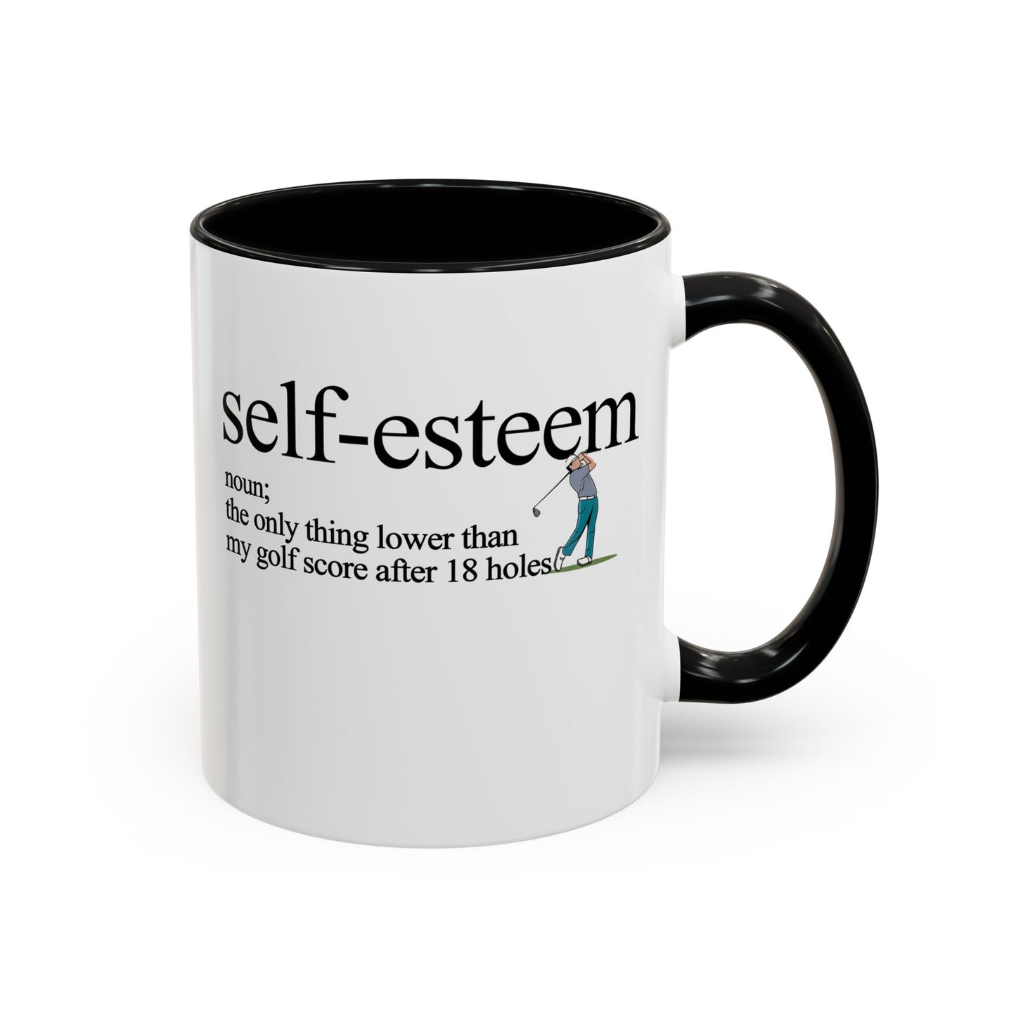 Self Esteem" Mug – 11oz Humor for Golf Lovers