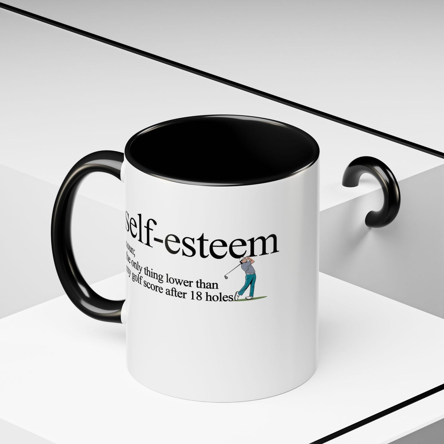 Self Esteem" Mug – 11oz Humor for Golf Lovers