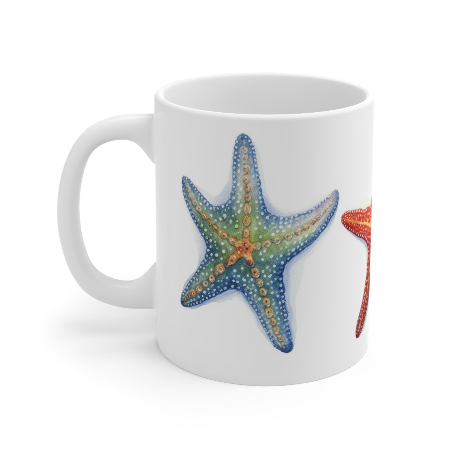 Starfish Symphony, Watercolor Sea Life Series Collectible Coffee Mug