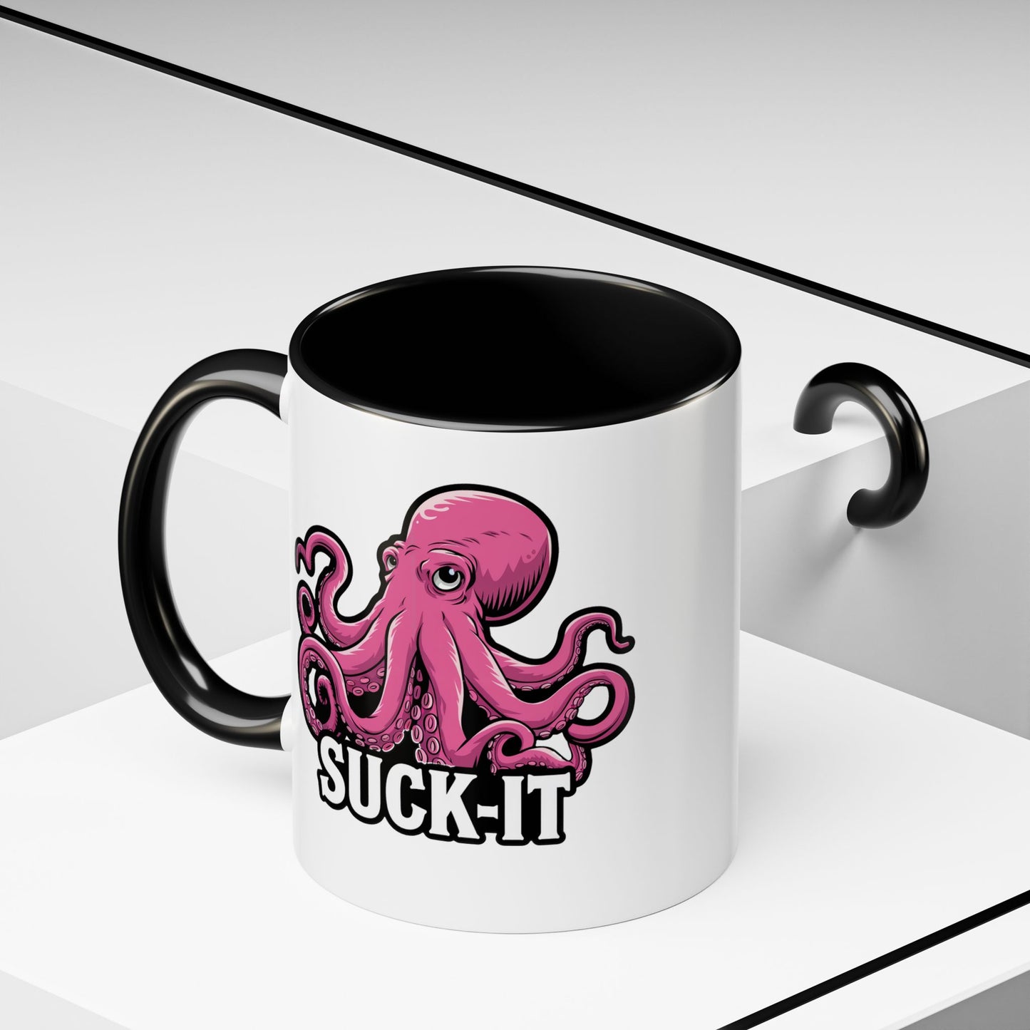 Suck It - Pink Octopus with Attitude Mug