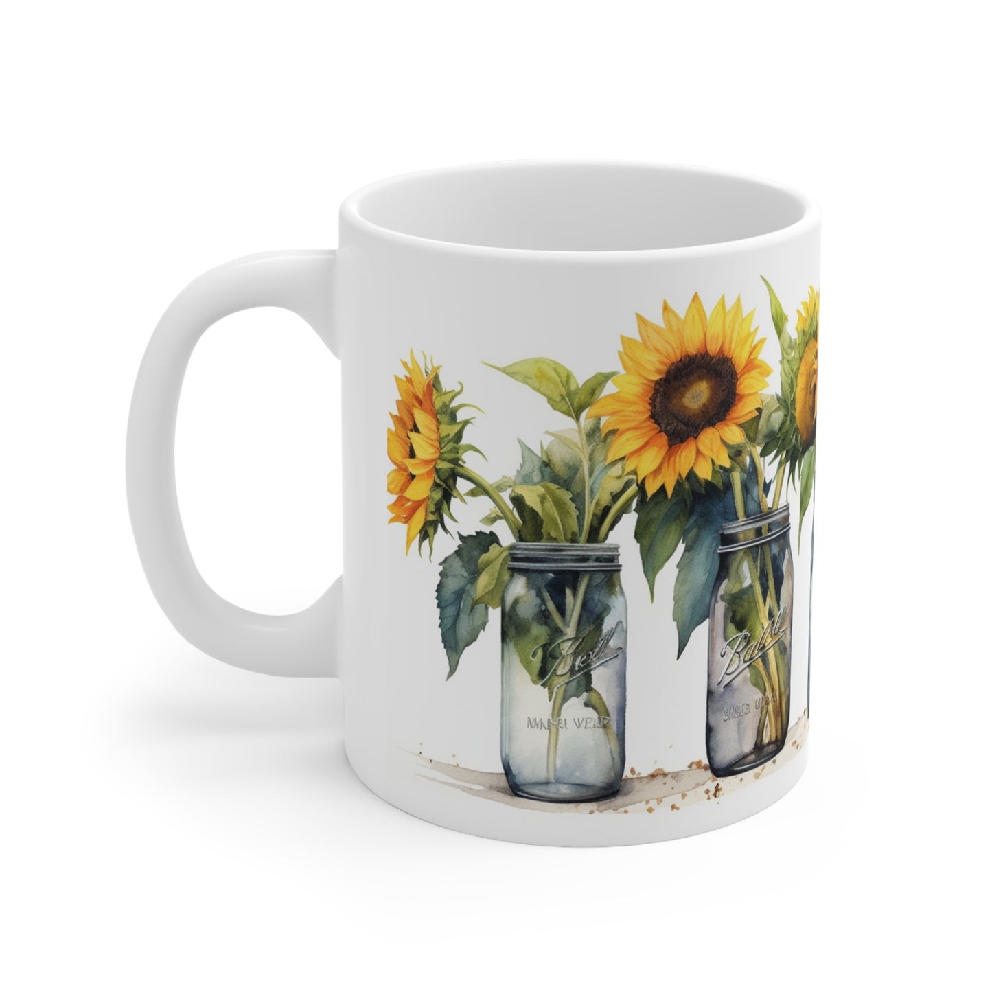 Sunflowers, Watercolor series 11oz coffee mug.