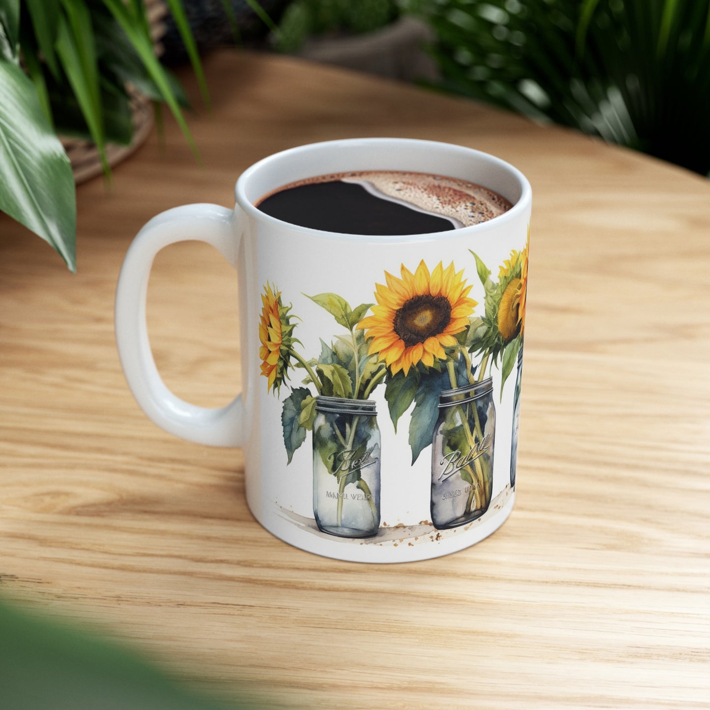 Sunflowers, Watercolor series 11oz coffee mug.