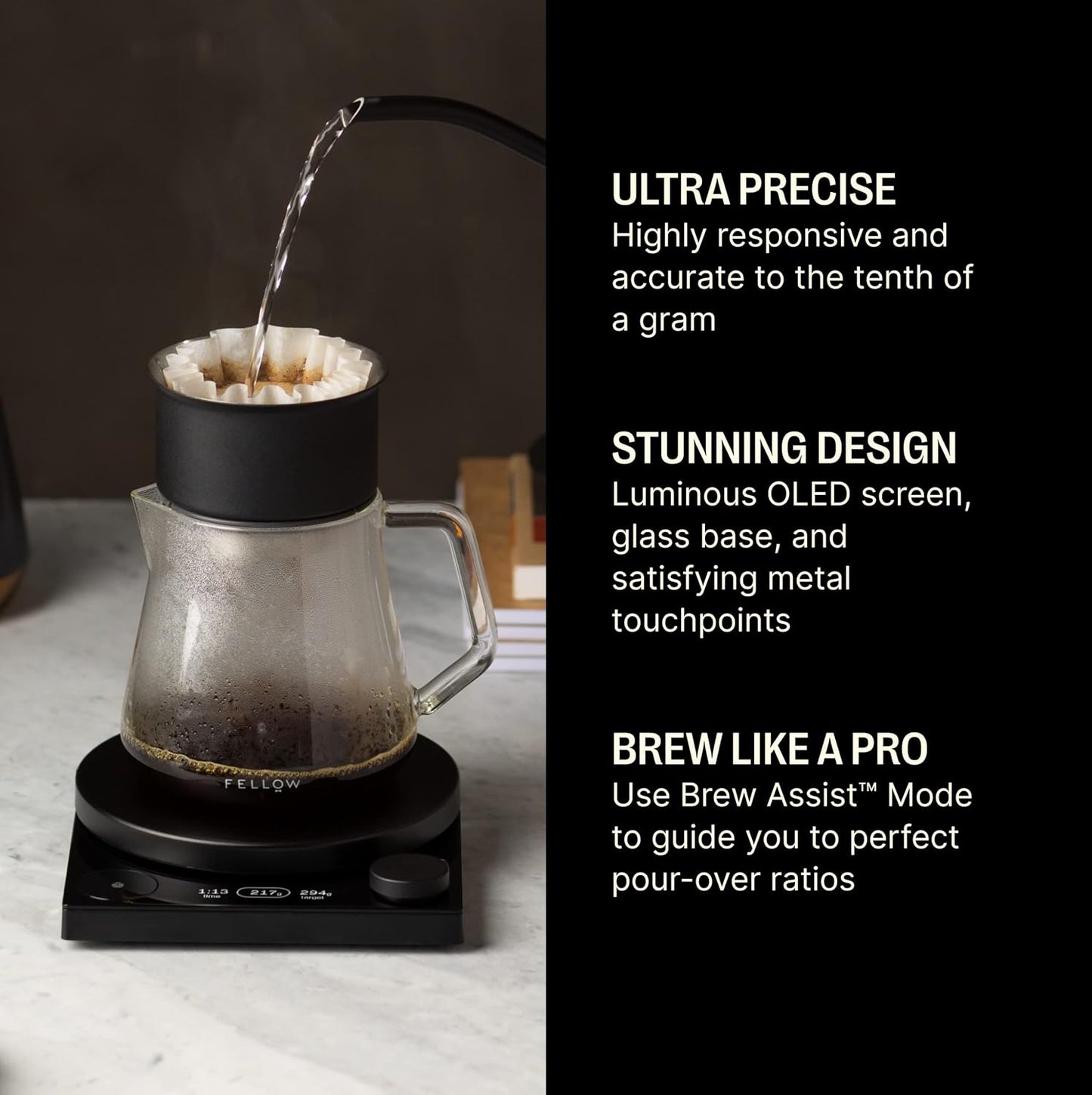 Fellow Tally Pro Digital Coffee Scale | Precision Brewing with Sleek Studio Design