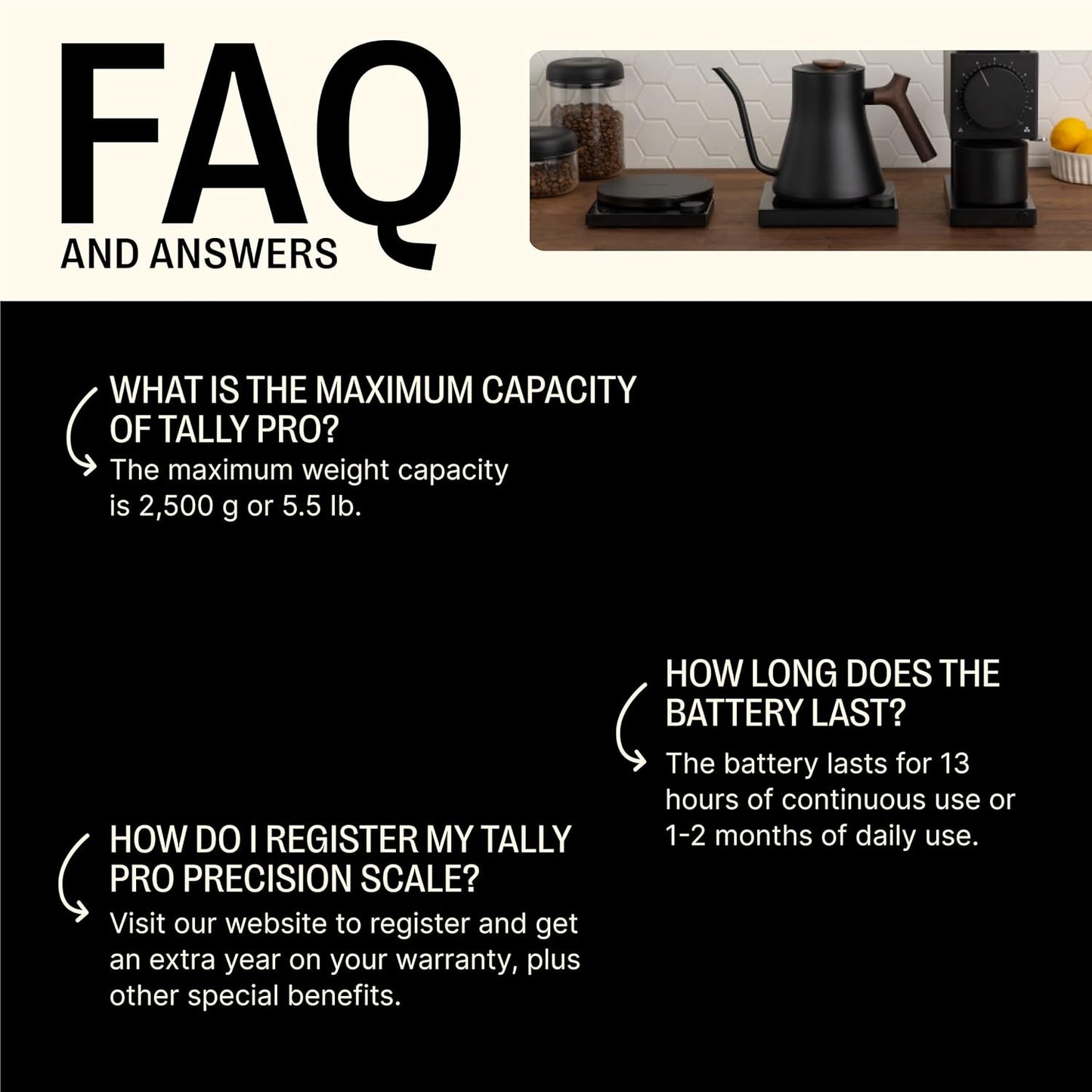 Fellow Tally Pro Digital Coffee Scale | Precision Brewing with Sleek Studio Design