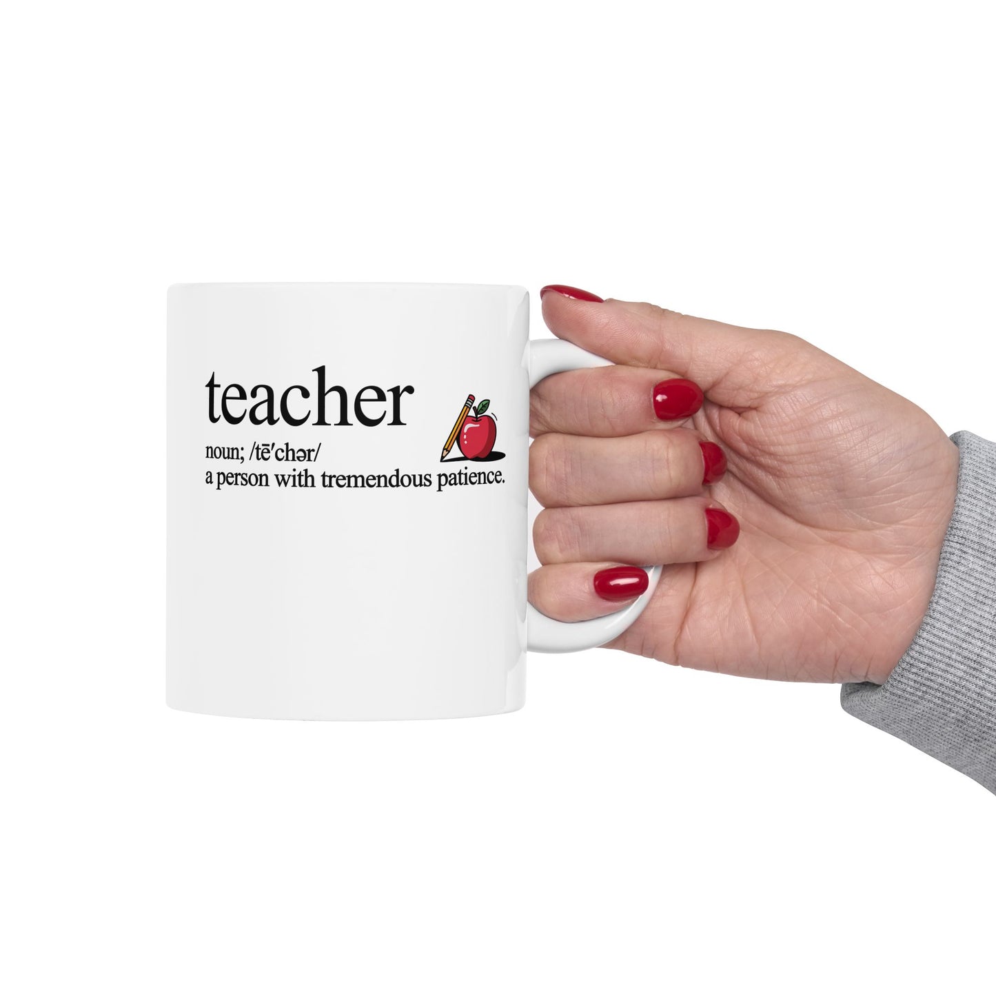 Teacher Definition Mug, Minimalist Gift for Educators