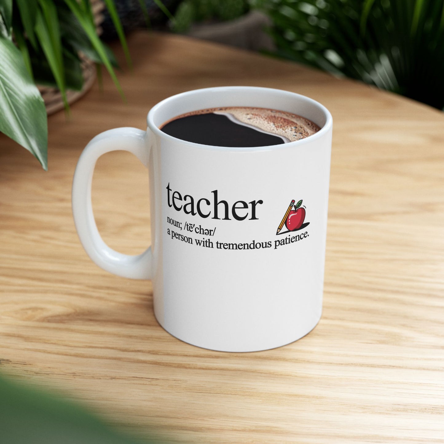 Teacher Definition Mug, Minimalist Gift for Educators