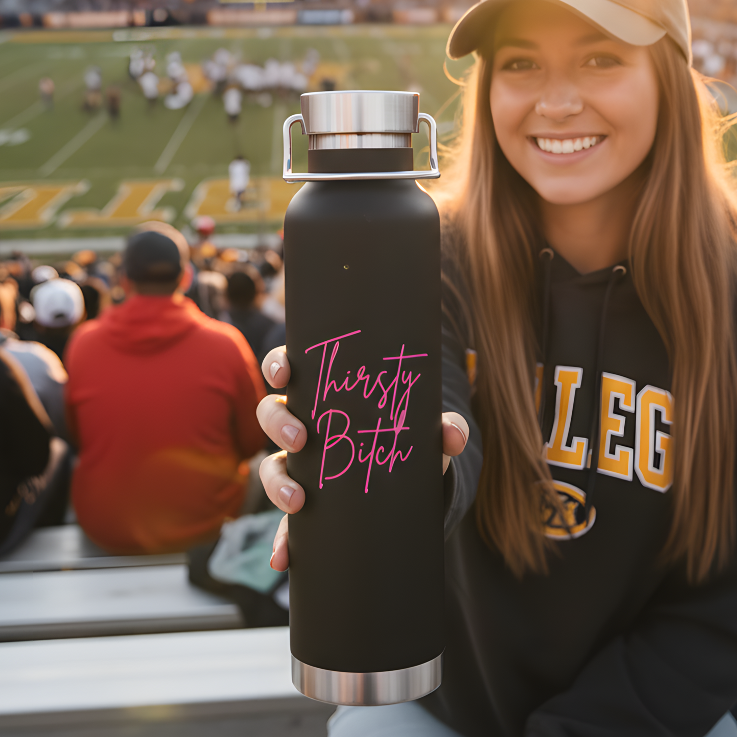 Thirsty Bitch Tumbler | 22oz Hot Cold Insulated Drink Bottle | Vacuum Sealed Stainless Cup | Sassy Reusable Travel Mug